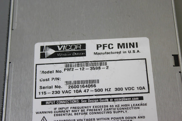 VICOR PFC MICRO POWER SUPPLY PM2-12-3598-2