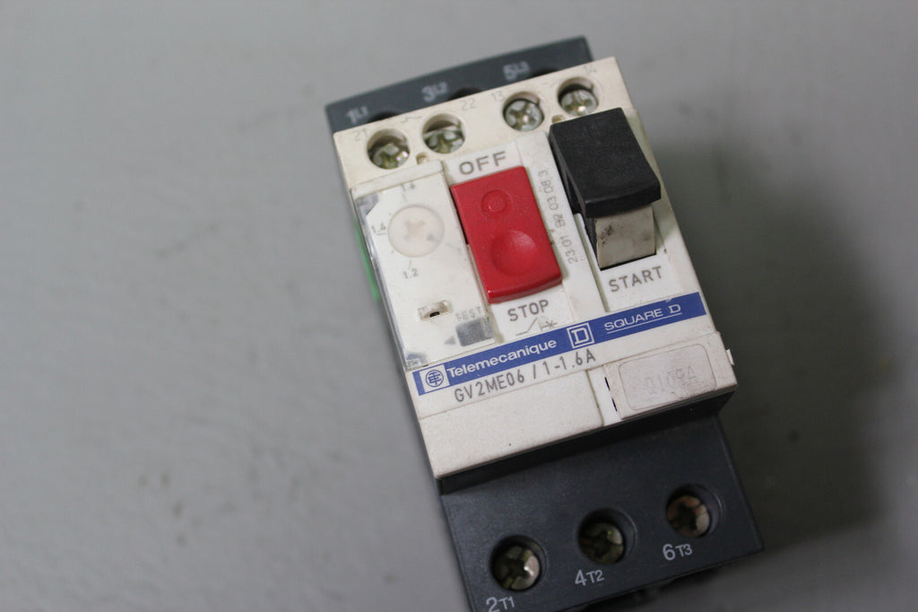 Telemecanique GV2ME06 1-1.6A Motor Control Circuit Breaker Disconnect