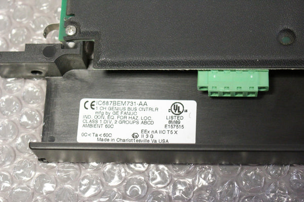 GE FANUC RX7i GENIUS BUS CONTROLLER PLC MODULE  IC687BEM731-AA