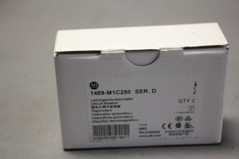 2 NEW ALLEN BRADLEY 25A CIRCUIT BREAKER 1489-M1C250 D
