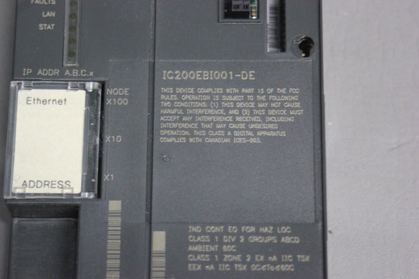 GE FANUC VERSAMAX ETHERNET PLC MODULE WITH POWER IC200EBI001-DE IC200PWR0
