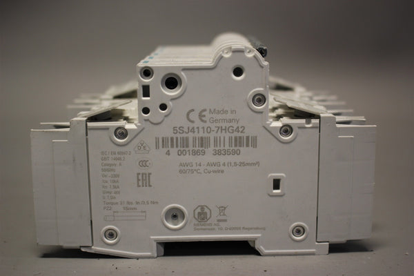 Lot of 5 SIEMENS CIRCUIT BREAKER 5SJ4110-7HG42