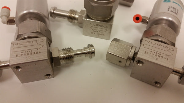 3 NUPRO HIGH PURITY BELLOWS SEALED VALVE WITH SYNCRO VAC ACTUATOR 52072 520254