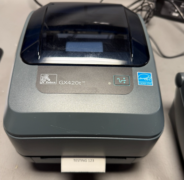 ZEBRA GX420T THERMAL USB LABEL PRINTER WITH A/C POWER +USB CABLE