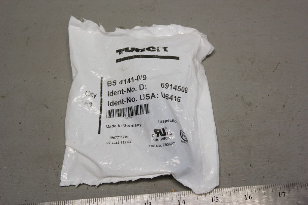 TURCK FIELD WIREABLE CONNECTOR BS 4141-0/9 (U6415)