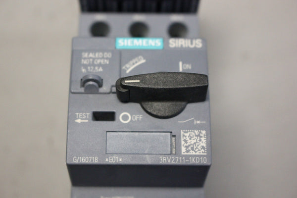 UNUSED SIEMENS SIRIUS CIRCUIT BREAKER 3RV2711-1KD10