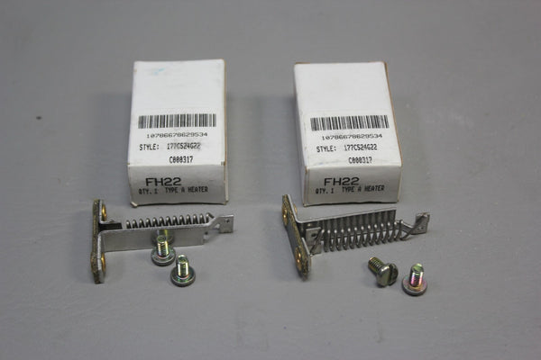 2 NEW CUTLER HAMMER THERMAL UNIT OVERLOAD HEATER HEAT COIL FH22