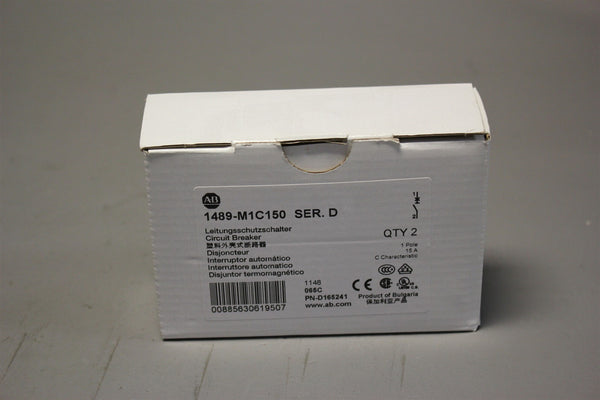 2 NEW ALLEN BRADLEY 15A CIRCUIT BREAKER br 1489-M1C150 D