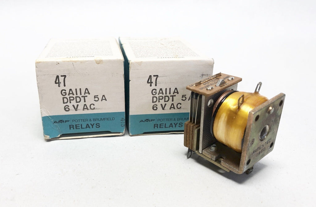 (2) Potter & Brumfield GA11A Relays Relay DPDT 5A 6VAC