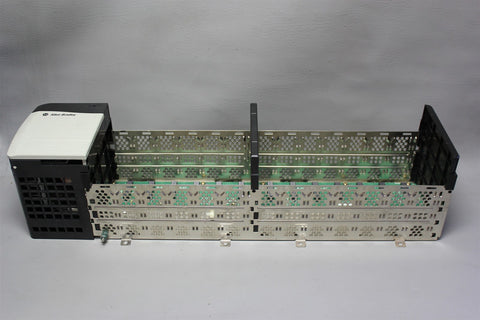 ALLEN BRADLEY CONTROLLOGIX 13 SLOT PLC CHASSIS W/ POWER SUPPLY 1756-A13/B PA75/A