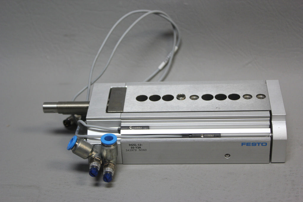 FESTO GUIDED CYLINDER PNEUMATIC MINI SLIDE DGSL-12-50-Y3A