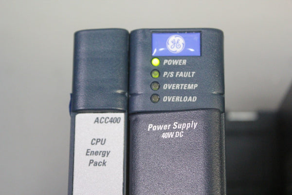 GE RX3i PLC POWER SUPPLY WITH CPU ENERGY PACK IC695PSD140E & IC695ACC400CA-AA
