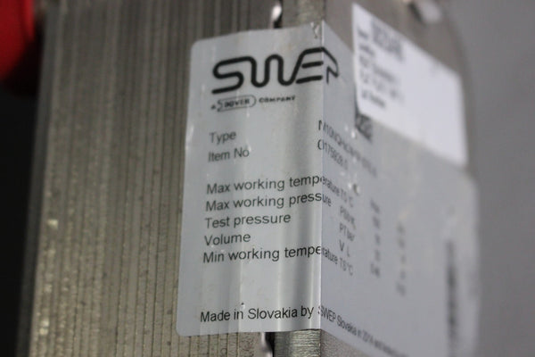 Unused SWEP STAINLESS STEEL LIQUID HEAT EXCHANGER  M10NQHX24/1P-STE-S
