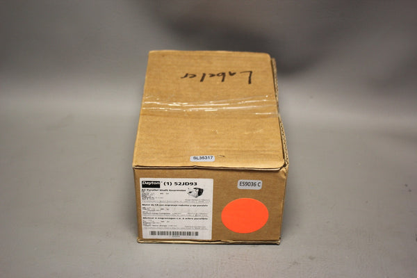 NEW DAYTON AC PARALLEL SHAFT GEARMOTOR  52JD93