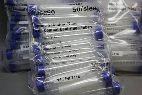 150 Thermo Scientific Nunc 15 ml Conical Centrifuge Tubes