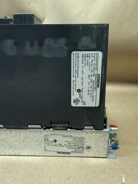 SIEMENS MICROMASTER PROFIBUS DRIVE+FILTER 6SE6440-2UD15-5AA1, 6SE6400-2FA00-6AD1