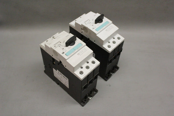 2- SIEMENS 3RV1031-4FA10 SIRIUS MOTOR CONTROLLER CIRCUIT BREAKER