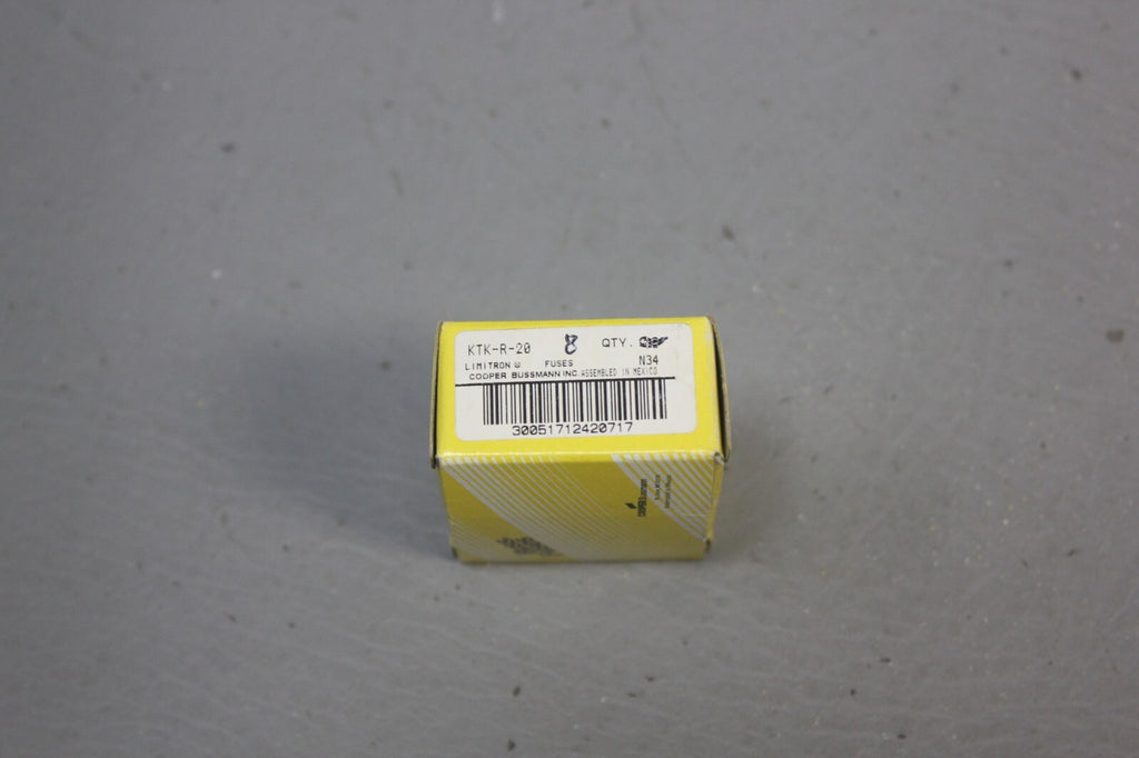 1 BOX OF 8 NEW BUSSMANN BUSS KTK-R-20 FUSES