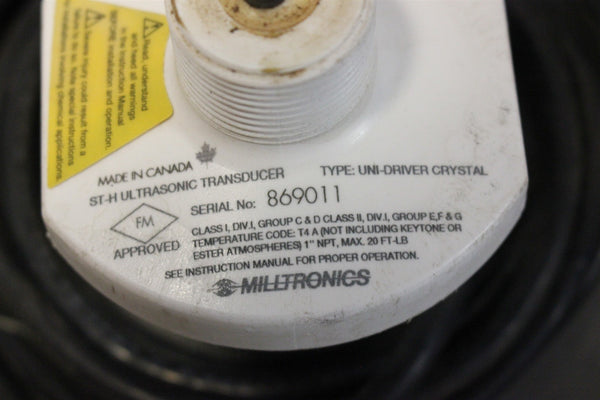 MILLTRONICS ST-H ULTRASONIC TRANSDUCER UNI-DRIVER CRYSTAL