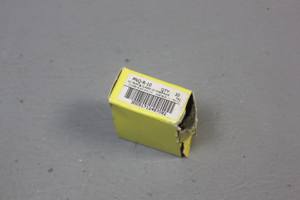 1 BOX OF 5 NEW BUSSMANN BUSS FNQ-R-10 FUSES