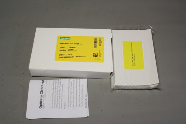 100 NEW BIO-RAD OPTICALLY CLEAR HEAT SEALS 1814030