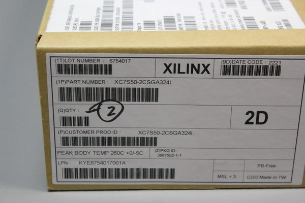 2 NEW XILINX SPARTAN 7 FPGA XC7S50-2CSGA324I