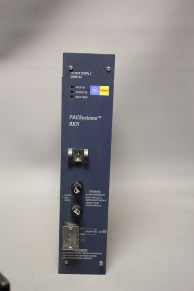 GE FANUC RX7i PLC RACK WITH POWER SUPPLY IC698PSA350C IC698CHS009A