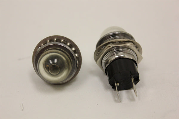 (2) VINTAGE SYLVANIA PILOT LIGHTS CLEAR DOME 110/120V CLEAN