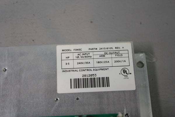 CONTROL TECHNIQUES 3-5HP DC DRIVE F3N5C 2415-8105