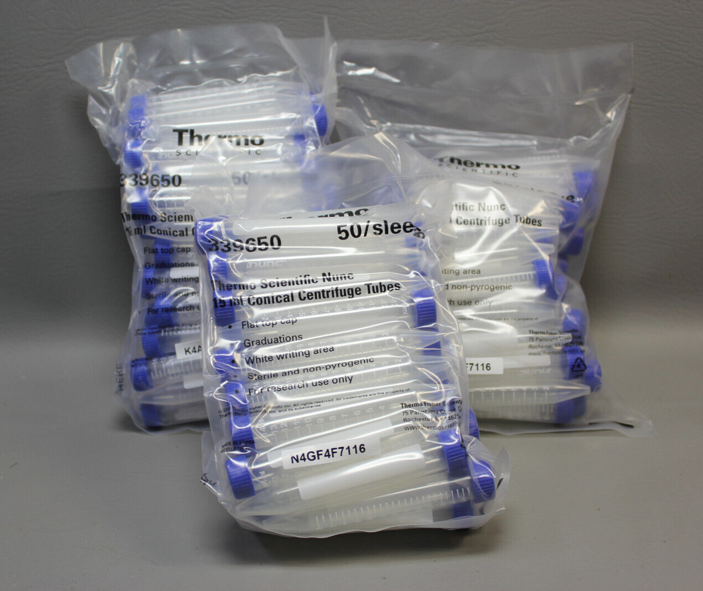 150 Thermo Scientific Nunc 15 ml Conical Centrifuge Tubes