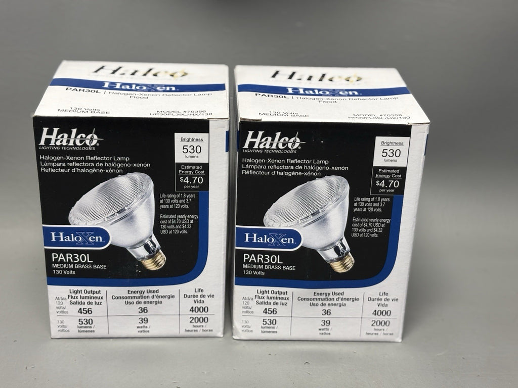 2- Halco HaloXen PAR 30L Med. Base 120/130 Volt 2000 Hours Reflector Lamp Bulb