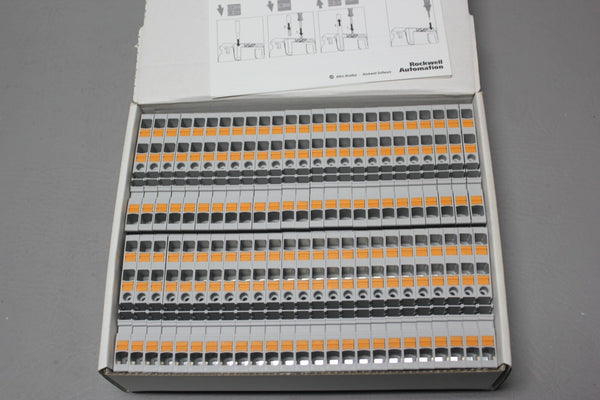 1 NEW BOX OF 50 ALLEN BRADLEY PUSH IN TERMINAL BLOCKS 1492-P6T SER. A