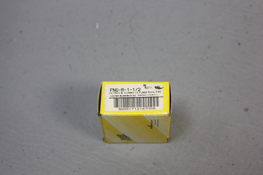 1 BOX OF 9 NEW BUSSMANN BUSS FNQ-R-1-1/2 FUSES