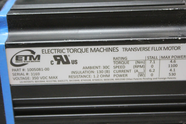 DORNER ELECTRIC TORQUE MACHINES CONVEYOR MOTOR DRIVE SYSTEM & MOTOR 1006459-01