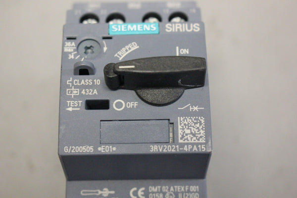 UNUSED SIEMENS SIRIUS CIRCUIT BREAKER 3RV2021-4PA15