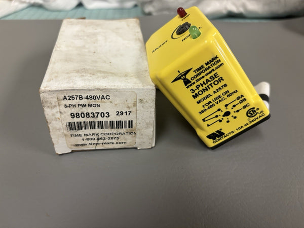 NEW Time Mark Corporation 3-Phase Monitor A257B-480VAC