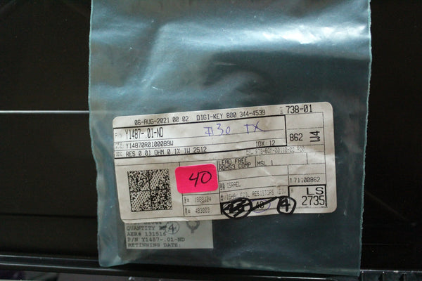 4 NEW IC CIRCUITS METAL FOIL .01 OHM 1% RESISTORS Y14870R01000B9W VISHAY