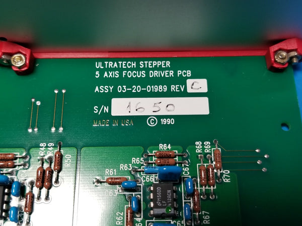 Ultratech Stepper WAS Driver 5 Axis Focus Driver Board 03-20-01989 Rev. C