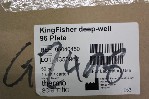 1 CASE OF 50 NEW THERMO KINGFISHER 96 DEEP WELL PLATE  V BOTTOM 95040450