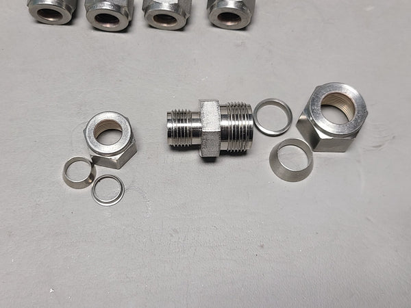 11 NEW SWAGELOK STAINLESS STEEL FITTINGS