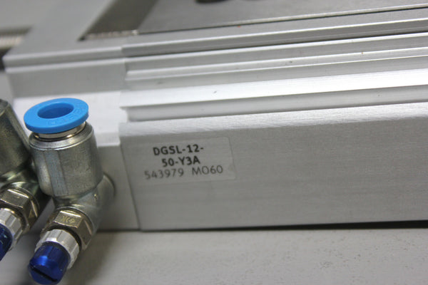 FESTO GUIDED CYLINDER PNEUMATIC MINI SLIDE DGSL-12-50-Y3A