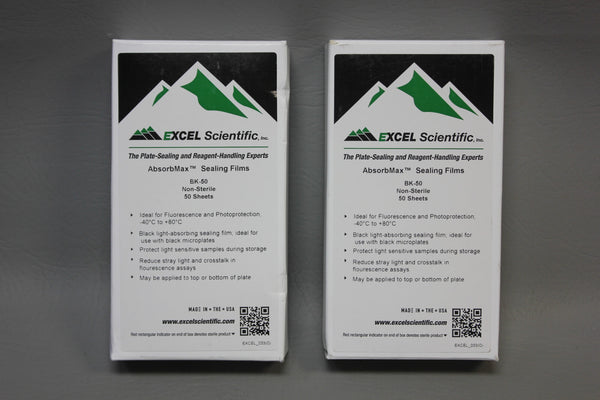 100- EXCEL SCIENTIFIC ABSORBMAX PLATE SEALING FILMS BK-50 EXPIRED 02-2024