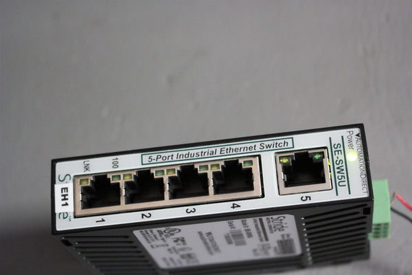 UNUSED STRIDE 5 PORT INDUSTRIAL ETHERNET SWITCH SE-5W5U