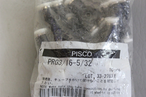 Lot of 10 NEW PISCO "Y" PNEUMATIC FITTINGS PRG3/16-5/32