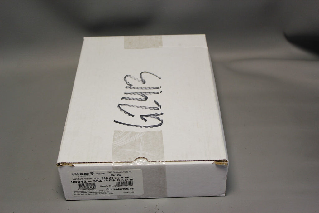 100 NEW VWR 2MIL AUTOCLAVABLE BAGS 95042-554