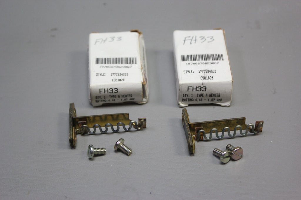 2 NEW CUTLER HAMMER THERMAL UNIT OVERLOAD HEATER HEAT COIL FH33