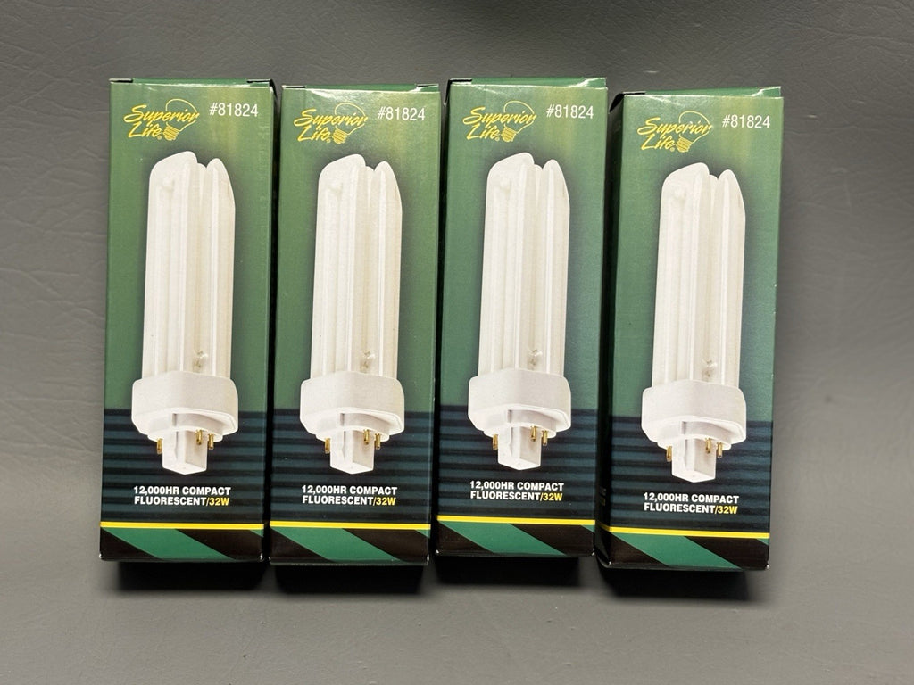(4-Pack) PLT32W/841 Fluorescent 32W Triple Lamp Light Bulb 4100K Cool GX24q-3