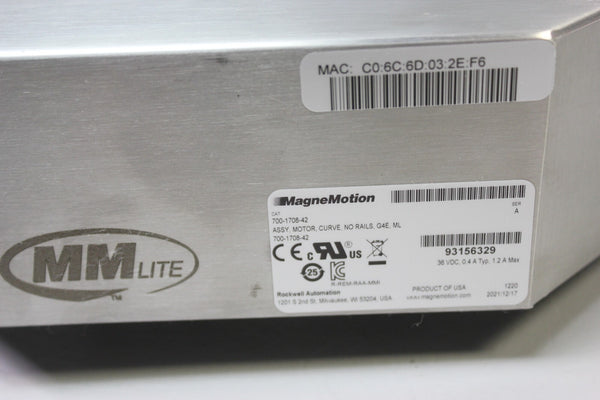UNUSED UNUSED MAGNEMOTION LITE MAGMOVER MOTOR WITH ETHERNET 700-1708-42