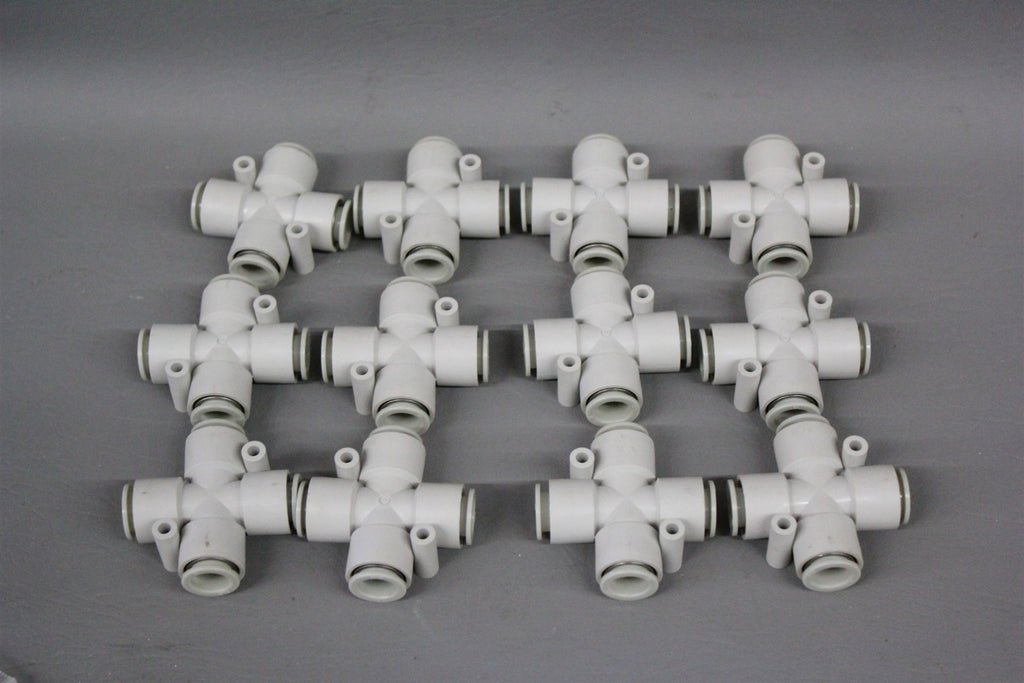 12 NEW SMC CROSS PNEUMATIC FITTINGS 12mm KQ2TW12-00