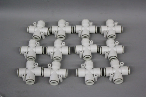 12 NEW SMC CROSS PNEUMATIC FITTINGS 12mm KQ2TW12-00